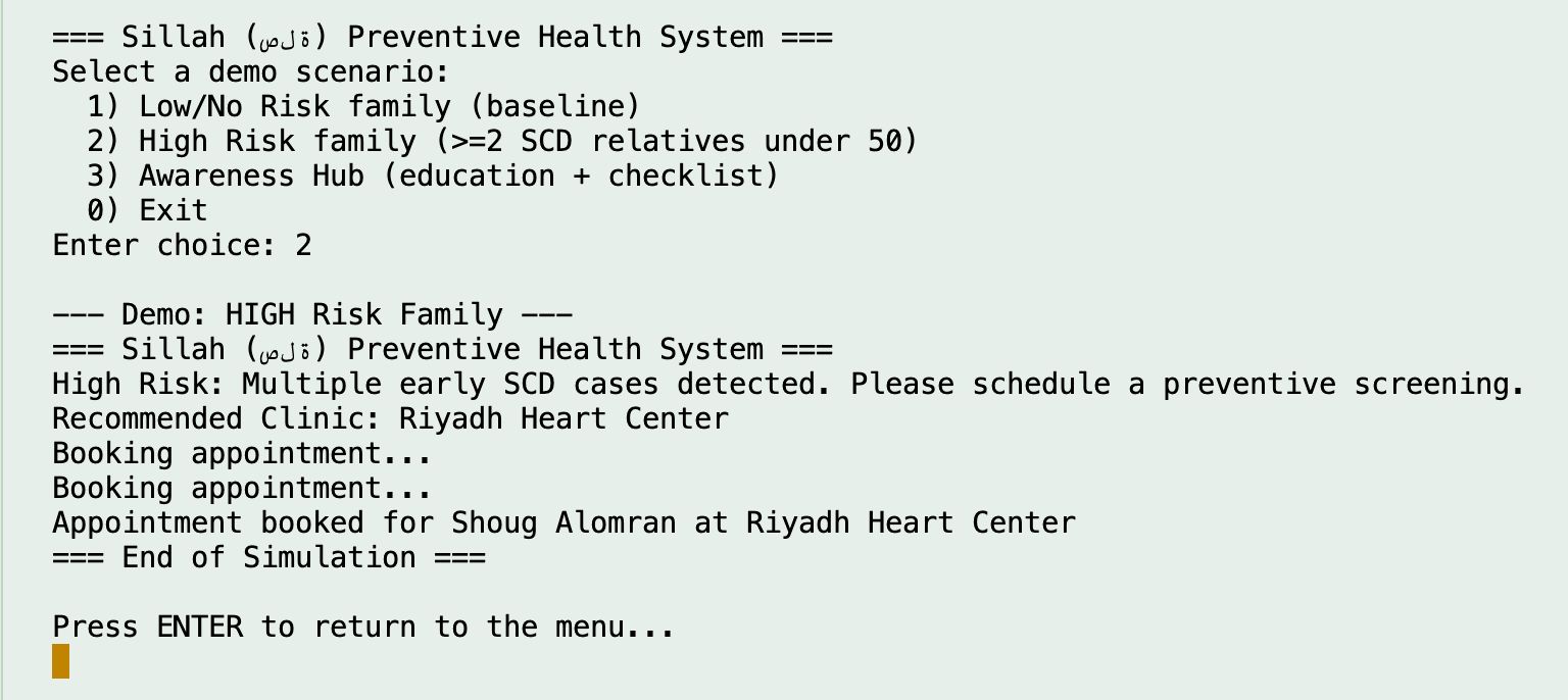Figure 4.3 High-Risk Family Scenario Output