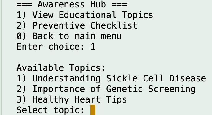 Figure 4.6 Awareness Hub – Educational Topics Menu