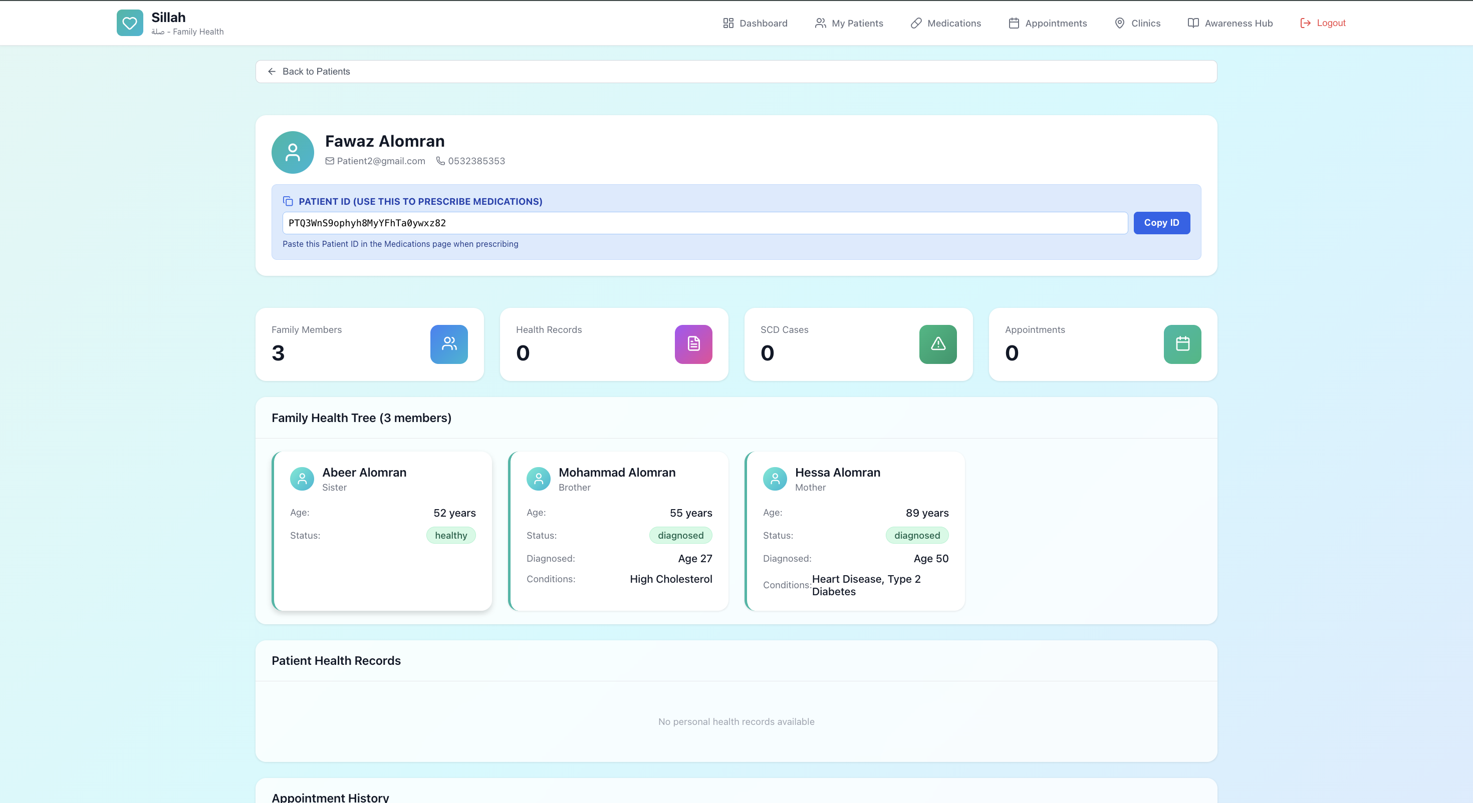 Patient Profile Family Overview